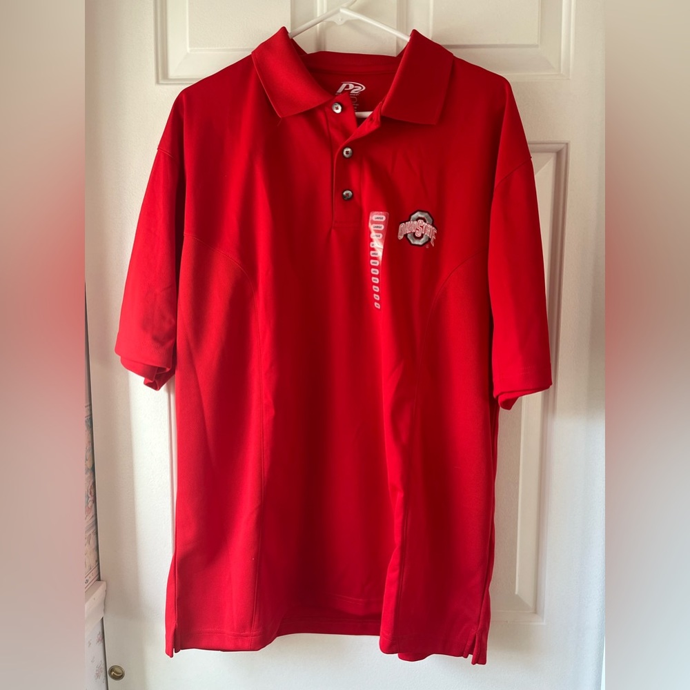 By Pro Player Men’s Polyester Short Sleeve Ohio State Polo Size Large